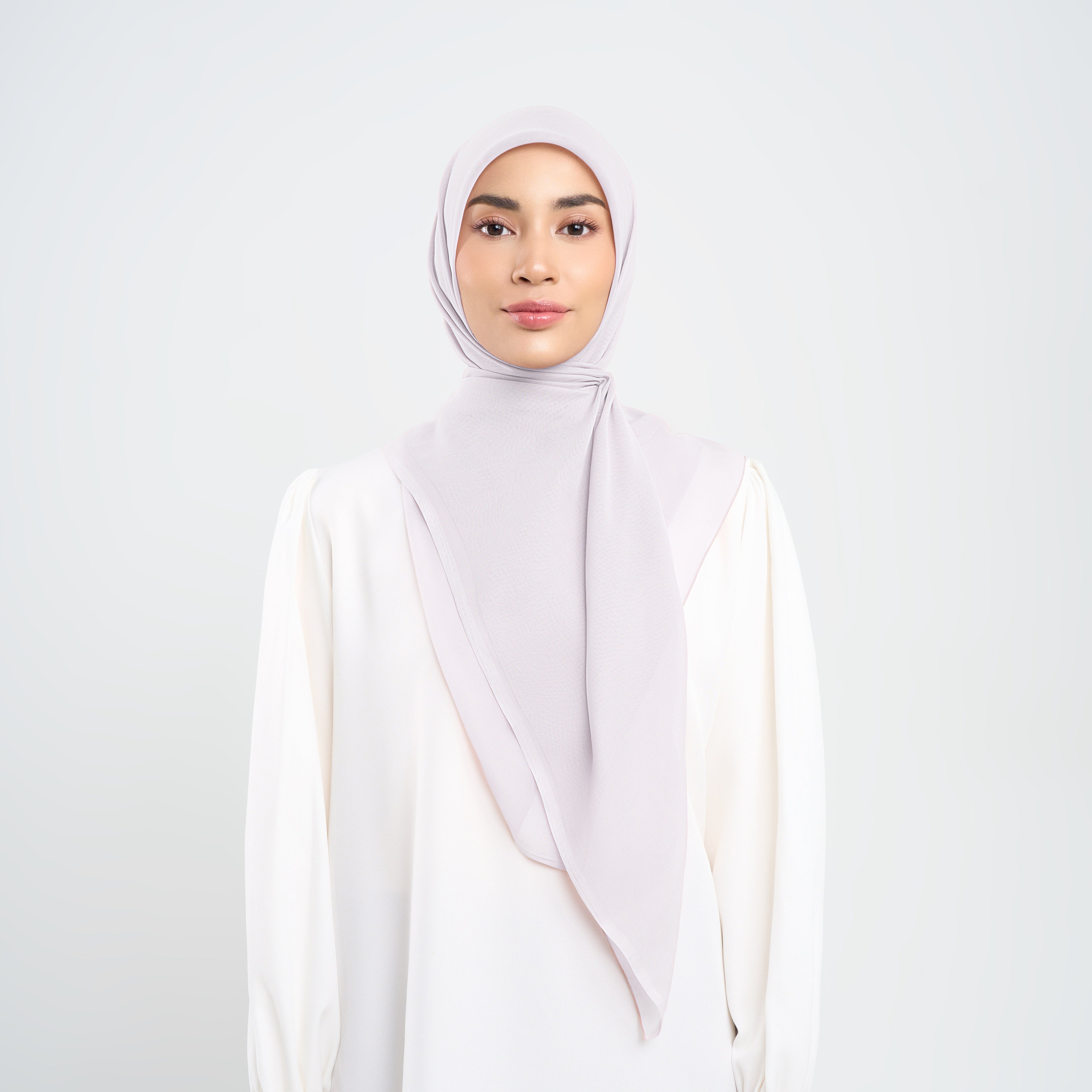 Plain Paris - Hijab Segiempat Paris Jepang Premium Grey and Purple Series