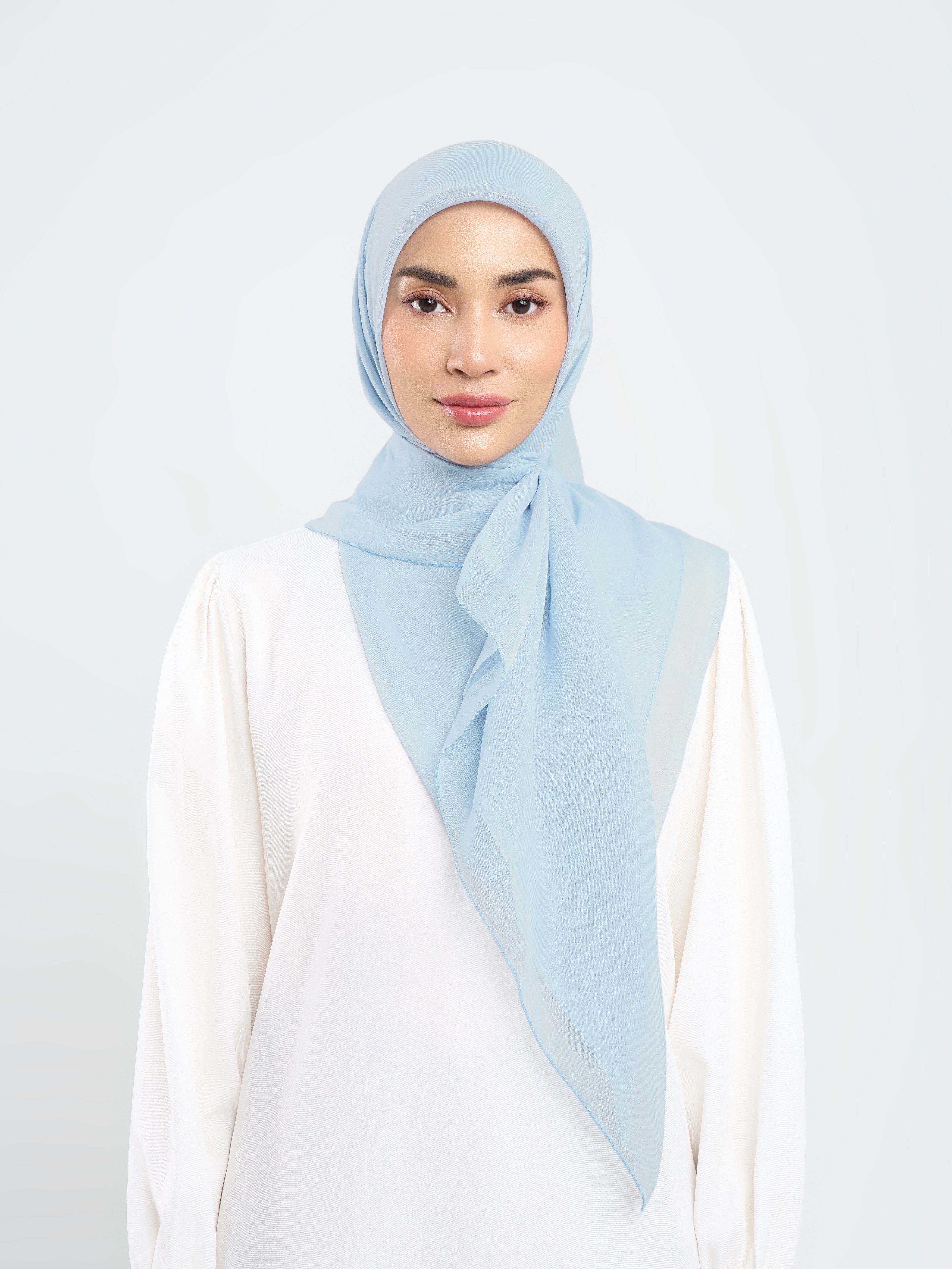Plain Paris - Hijab Segiempat Paris Jepang Premium Seri Biru & Hijau