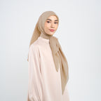Plain Paris - Hijab Segiempat Paris Jepang Premium Brown and Cream Series