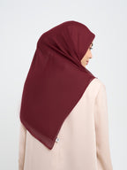 Paris Polos - Hijab Segiempat Paris Jepang Premium Seri Merah, Merah Muda & Peach