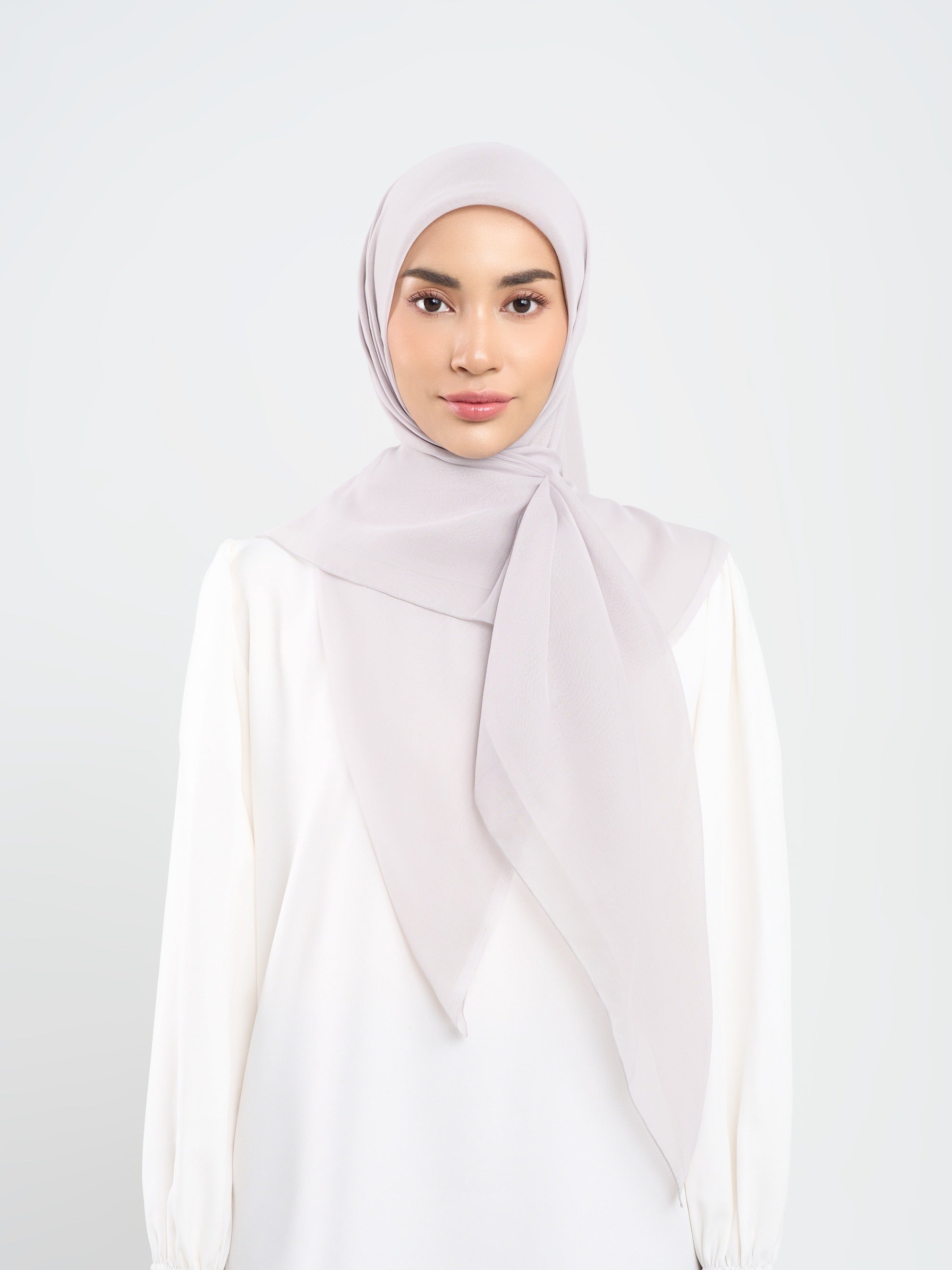 Plain Paris - Hijab Segiempat Paris Jepang Premium Grey and Purple Series