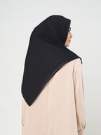 Plain Paris - Hijab Segiempat Paris Jepang Premium Seri Hitam dan Putih
