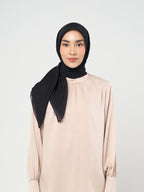 Plain Paris - Hijab Segiempat Paris Jepang Premium Seri Hitam dan Putih