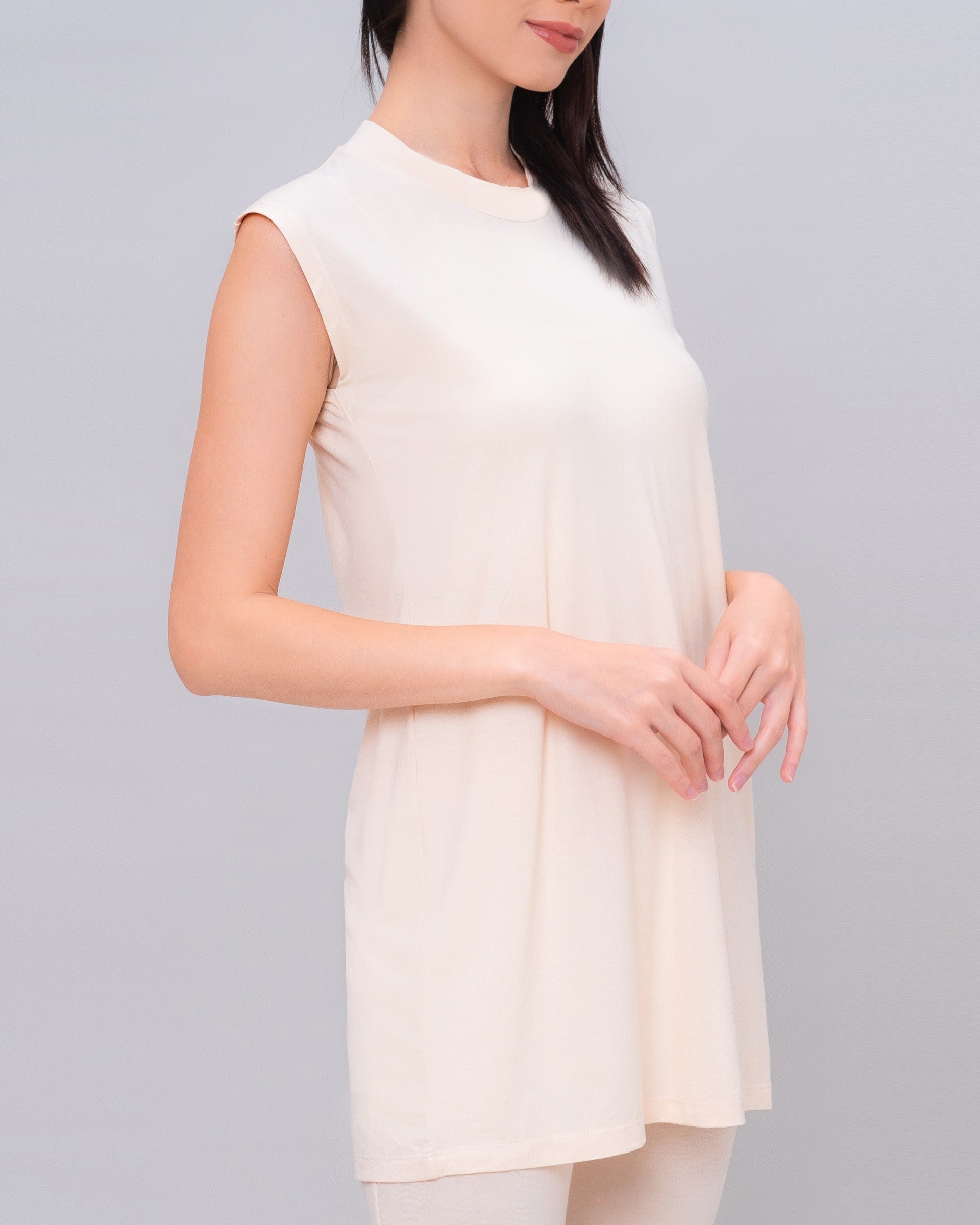 Sleeveless Long Inner - Manset Tencel Tanpa Lengan Premium