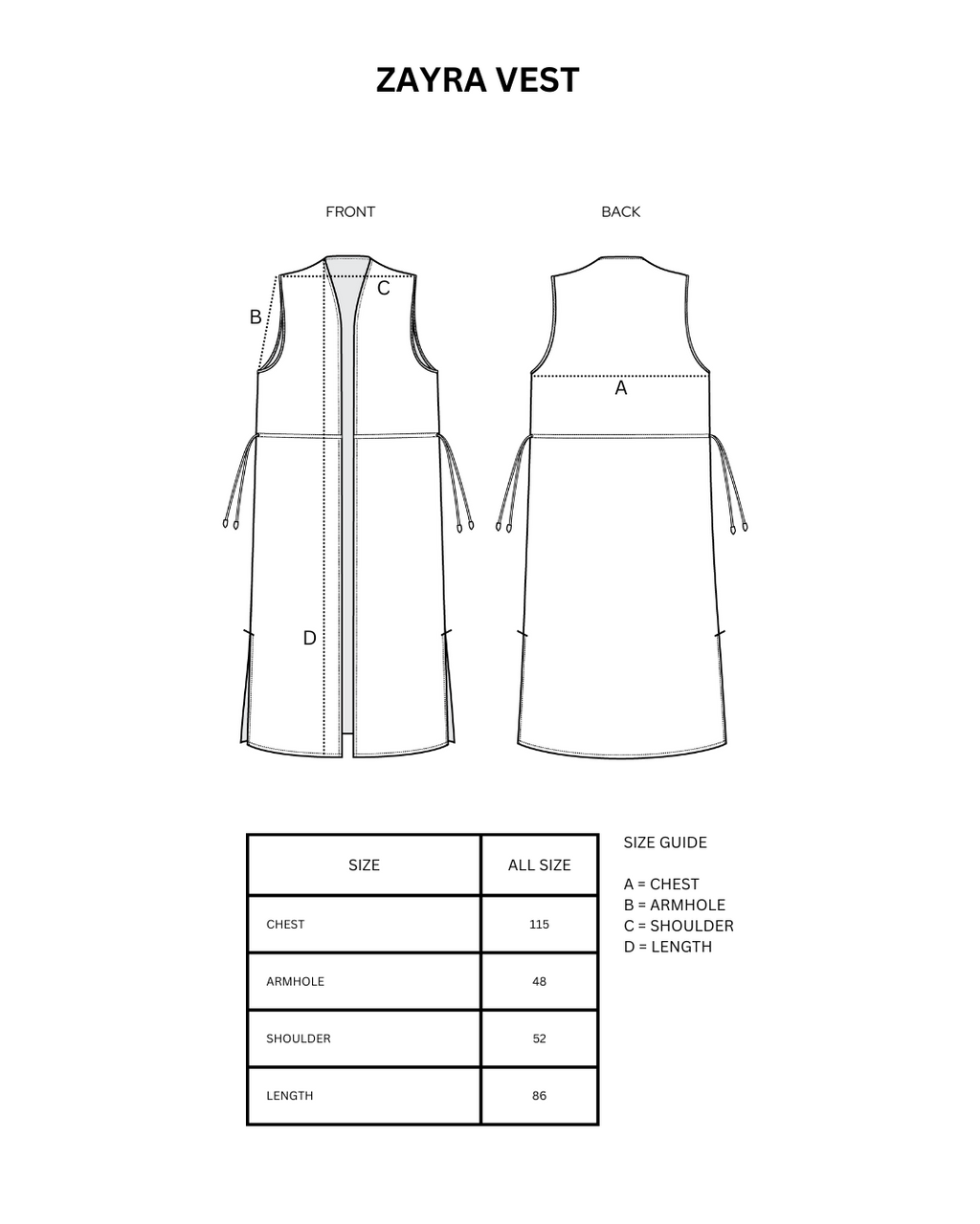 Zayra Vest - Lace Outer Premium