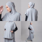 EasyOn Geya Long Sport Hijab - Hijab Rompi Olahraga Instant  Anti UV