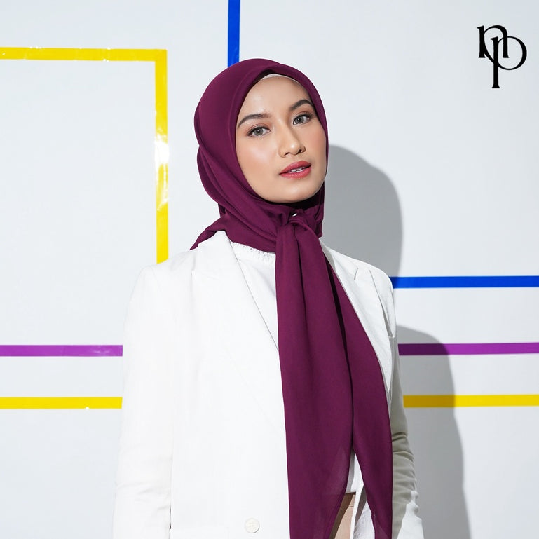 Plain Twill Series - Hijab Segiempat Paris Jepang Premium