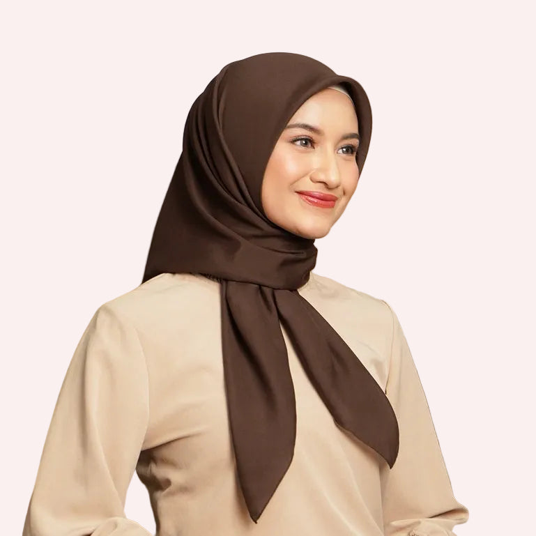 Primrose Voal - Jilbab Voal Segiempat Earth Tone