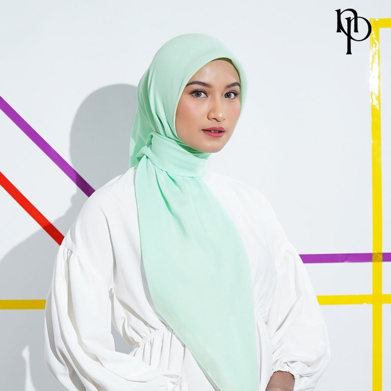 Seri Twill Polos - Hijab Segiempat Paris Jepang Premium
