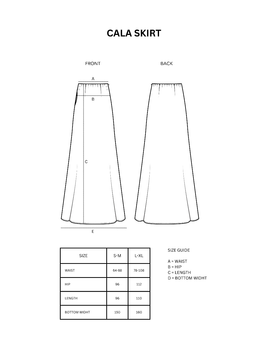 Cala Skirt - Rok Panjang Potongan A-line