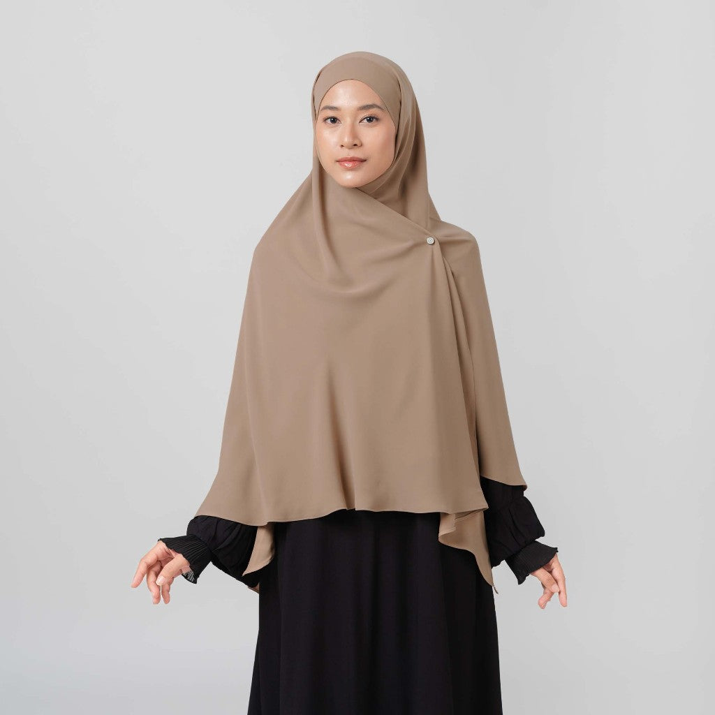 napocut Instant Hijab - Azalia Khimar - Kerudung segiempat syar'i instan untuk Haji dan Umrah