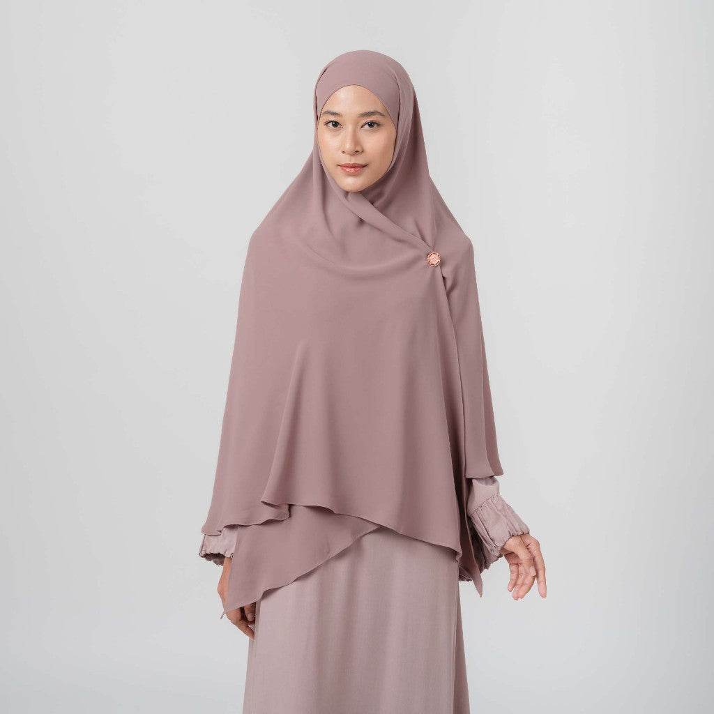 Azalia Khimar - Kerudung segiempat syar’i instan untuk Haji dan Umroh