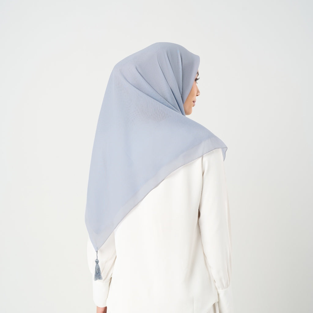 Plain Tassel New Colors - Hijab Segiempat Paris Jepang Premium Ronce 115 x 115 cm