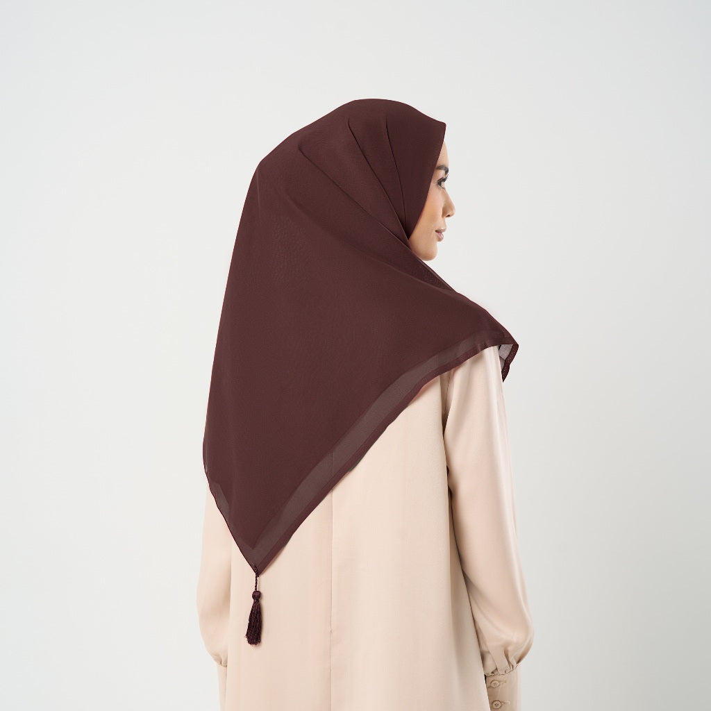 Plain Tassel New Colors - Hijab Segiempat Paris Jepang Premium Ronce 115 x 115 cm