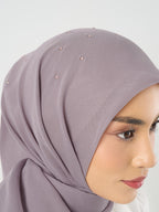 Plain Crystal Line Signature 29 - Hijab Segiempat Bordir Crystal