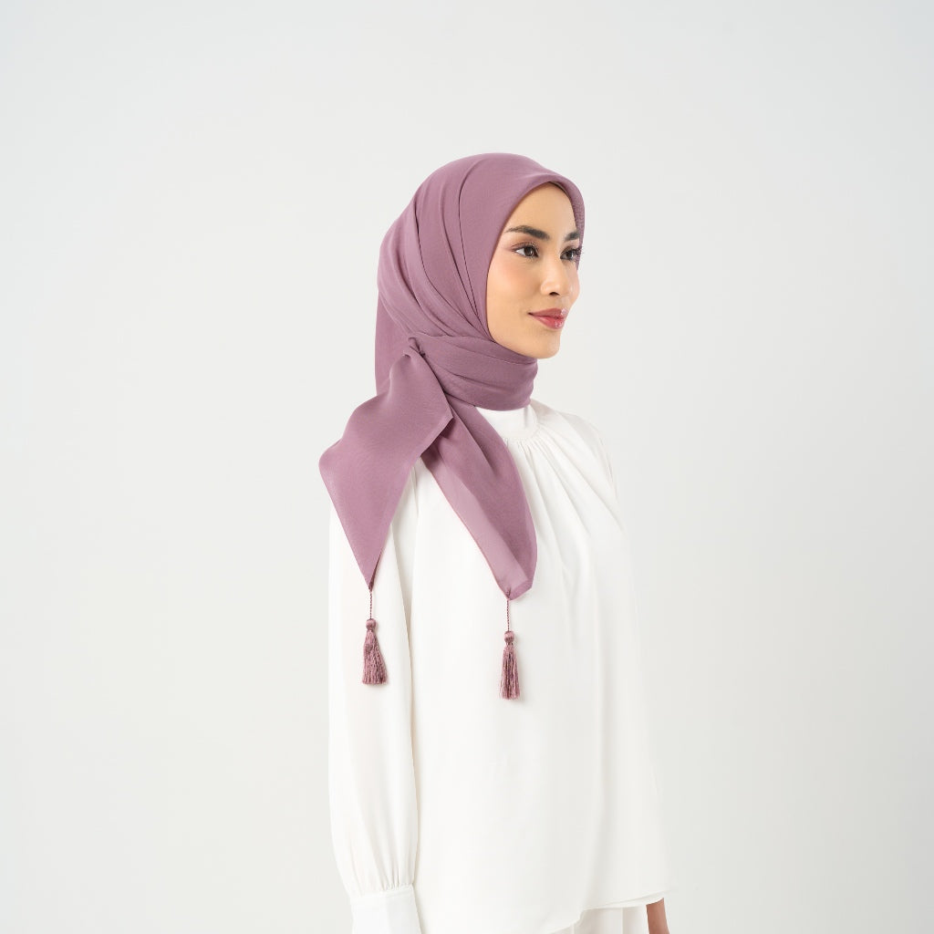 Plain Tassel New Colors - Hijab Segiempat Paris Jepang Premium Ronce 115 x 115 cm