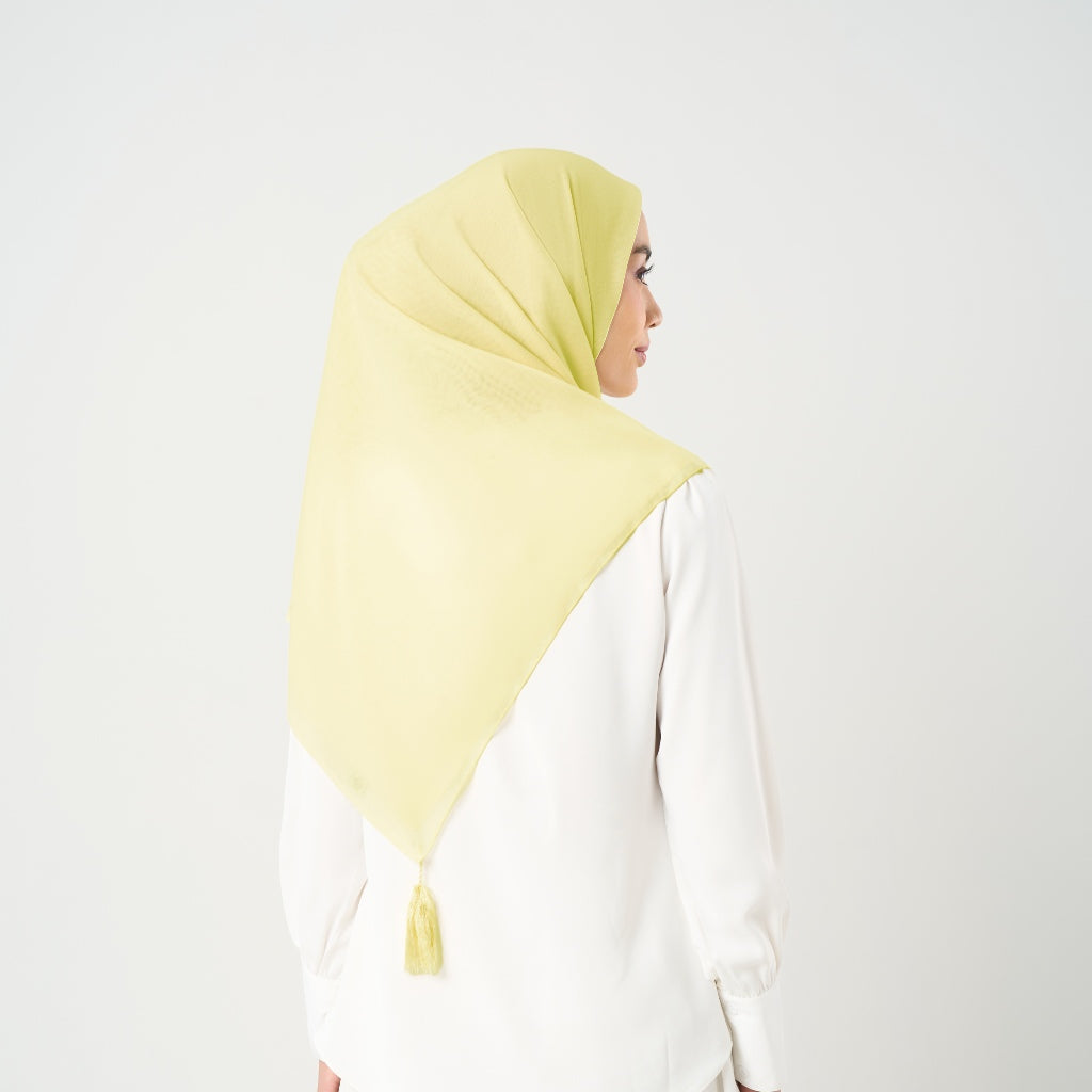 Plain Tassel New Colors - Hijab Segiempat Paris Jepang Premium Ronce 115 x 115 cm
