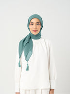 Plain Tassel New Colors - Hijab Segiempat Paris Jepang Premium Ronce 115 x 115 cm