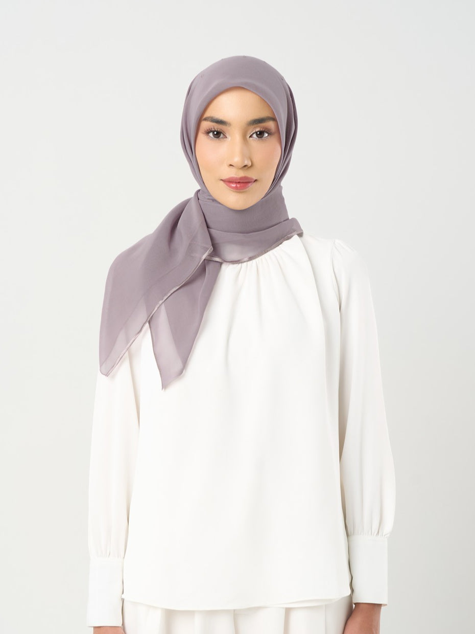 Plain Crystal Line Signature 29 - Hijab Segiempat Bordir Crystal