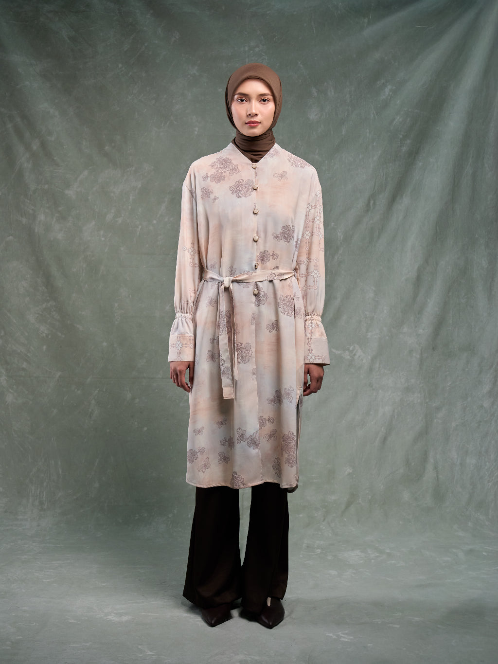 Qamila Tunic - Tunik Motif Bunga