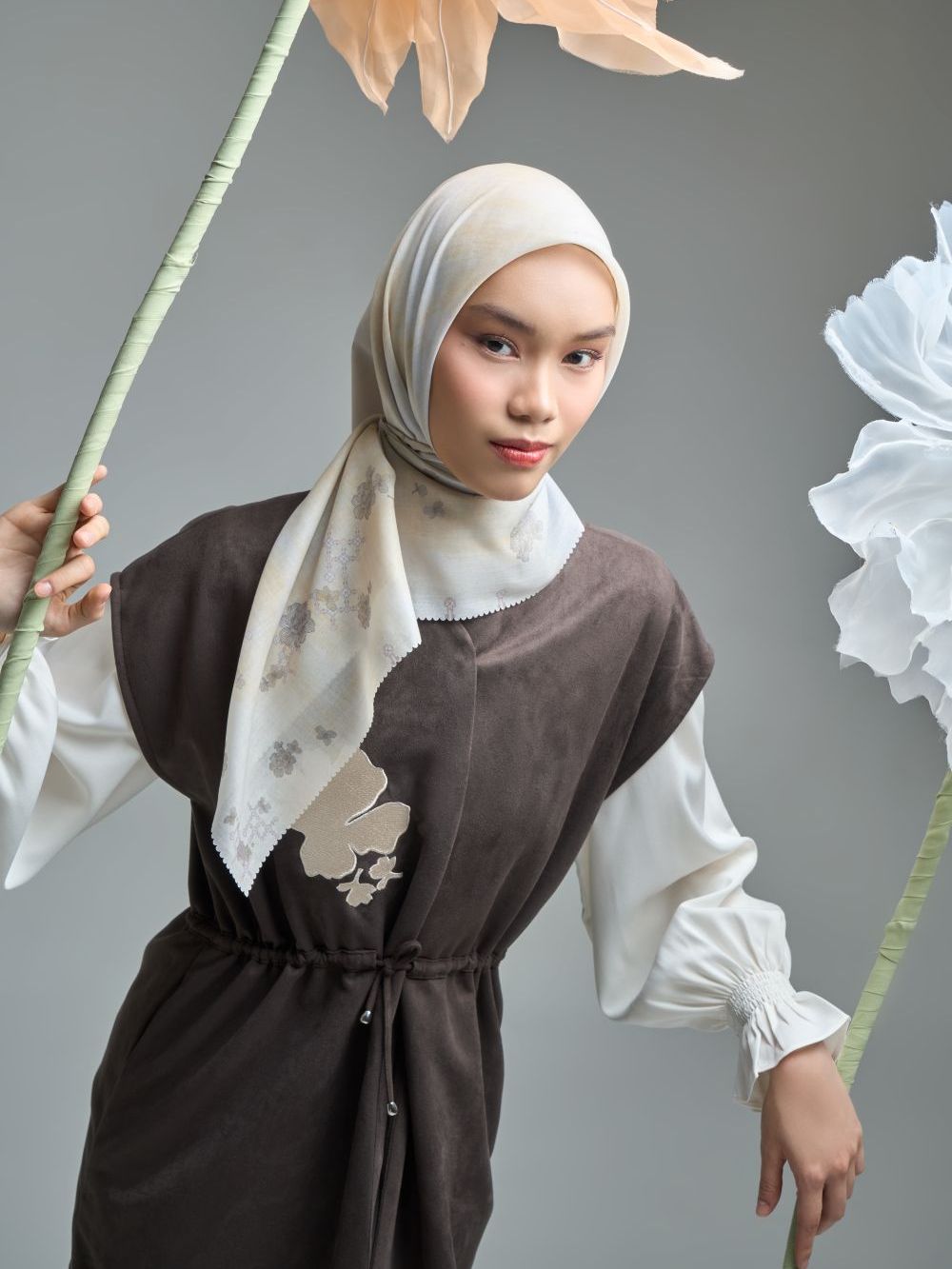 Selaras Scarf - Hijab Printing Bunga Premium
