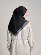 Dhiya Embroidery - Jilbab Segiempat Bordir Gelombang Kristal