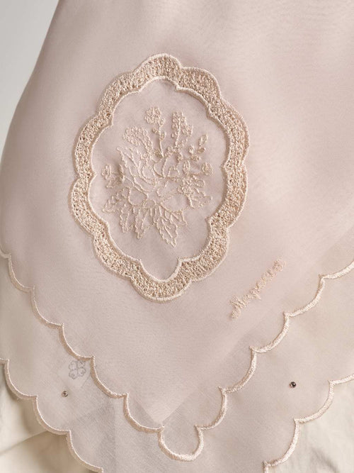 Dhiya Embroidery - Hijab Segiempat Bordir Gelombang Crystal