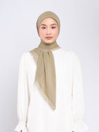 Erelia Embroidery - Hijab Segiempat Bordir Tepi Geometris