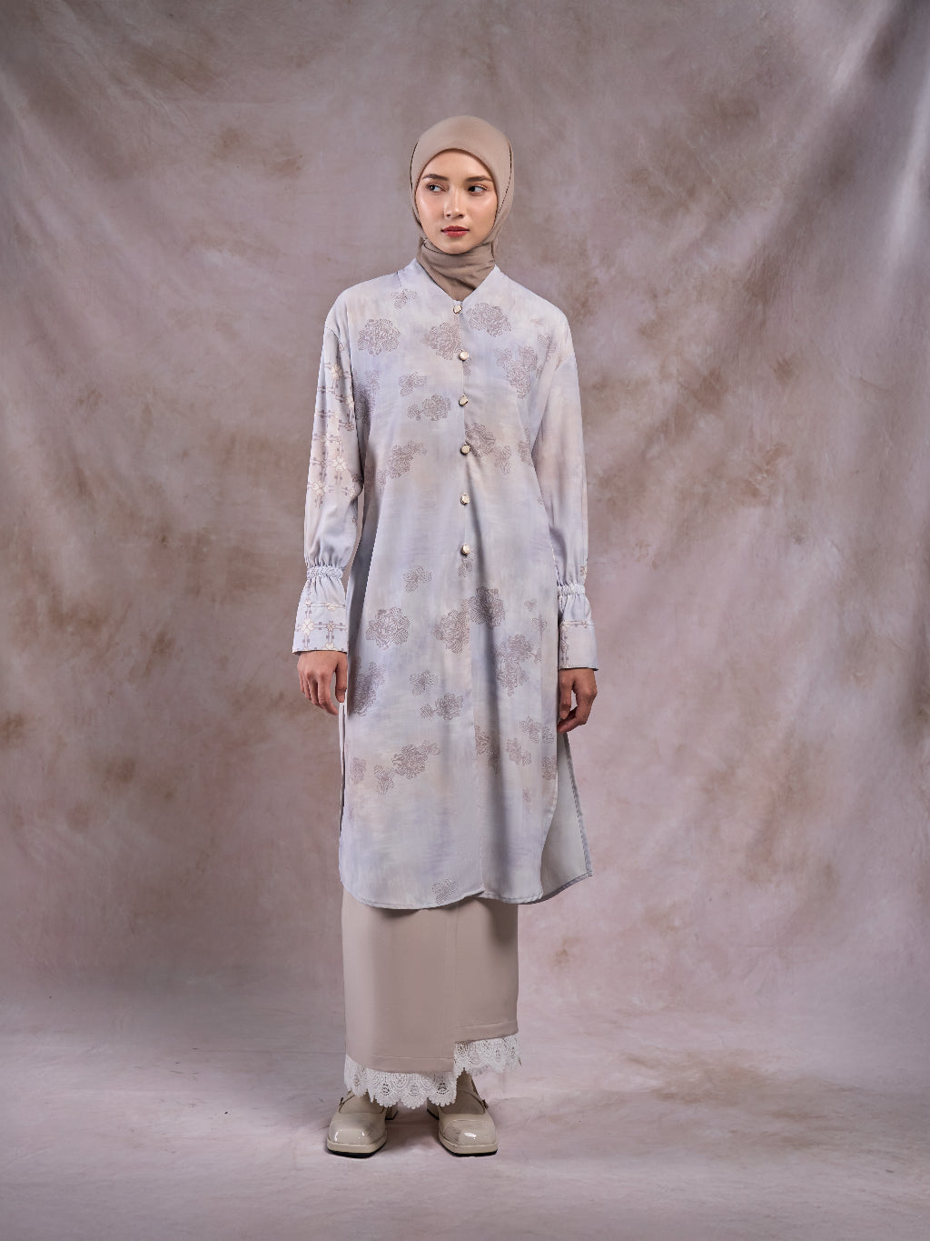 Qamila Tunic - Tunik Motif Bunga