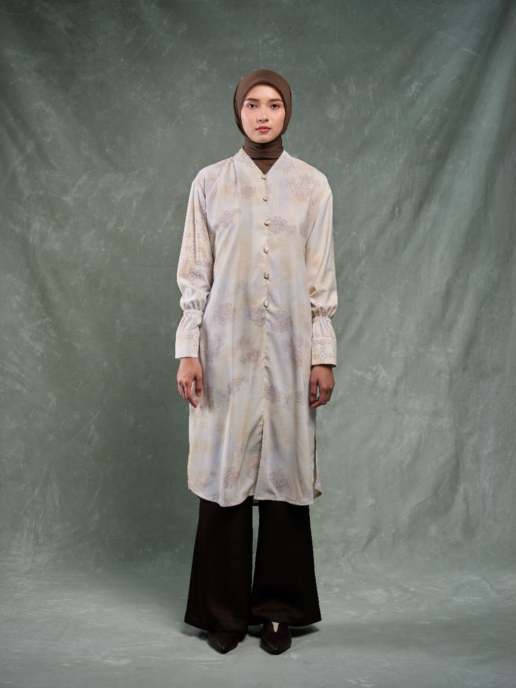 Qamila Tunic - Tunik Motif Bunga