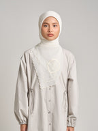 Dhiya Embroidery - Jilbab Segiempat Bordir Gelombang Kristal