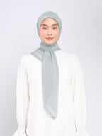 Erelia Embroidery - Hijab Segiempat Bordir Tepi Geometris