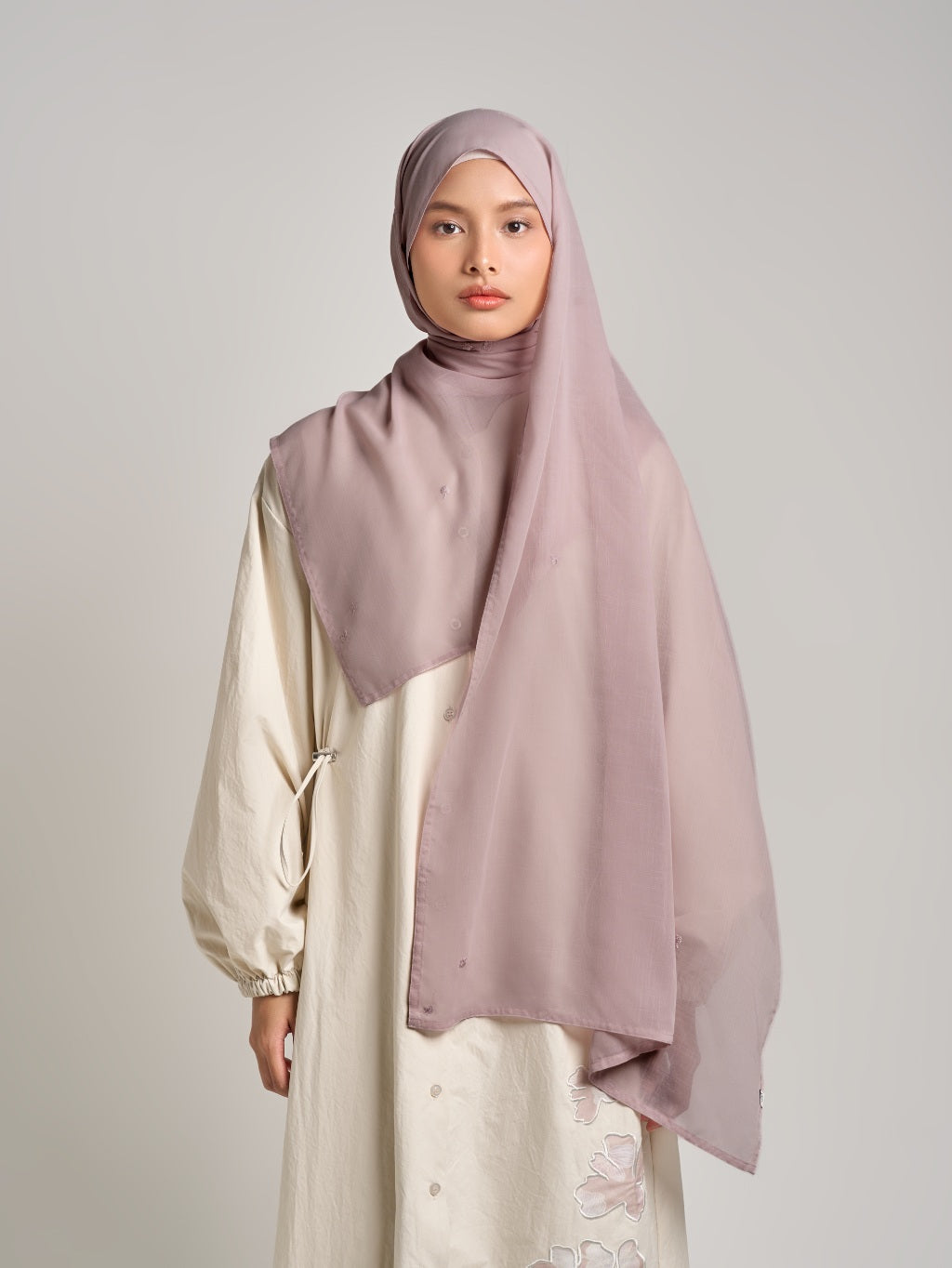 Liqo Pashmina - Pashmina Bordir Premium Jatuh