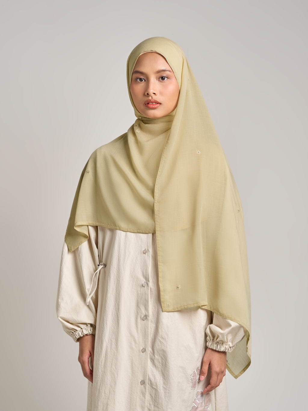 Liqo Pashmina - Pashmina Bordir Premium Jatuh