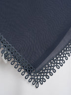 Erelia Embroidery - Hijab Segiempat Bordir Tepi Geometris