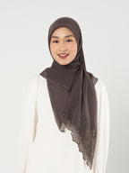 Napocut Hijab - Liyana Embroidery - Hijab Segiempat Paris Jepang Bordir Bunga Kristal Premium
