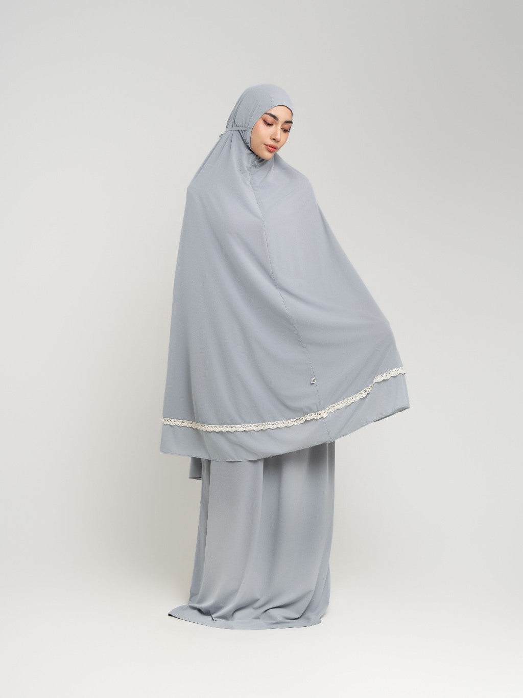 Mukena Travel Premium Samara Lace 1 Tone