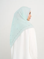 Runi Embroidery - Hijab Segi Empat Bordir Bunga Kristal