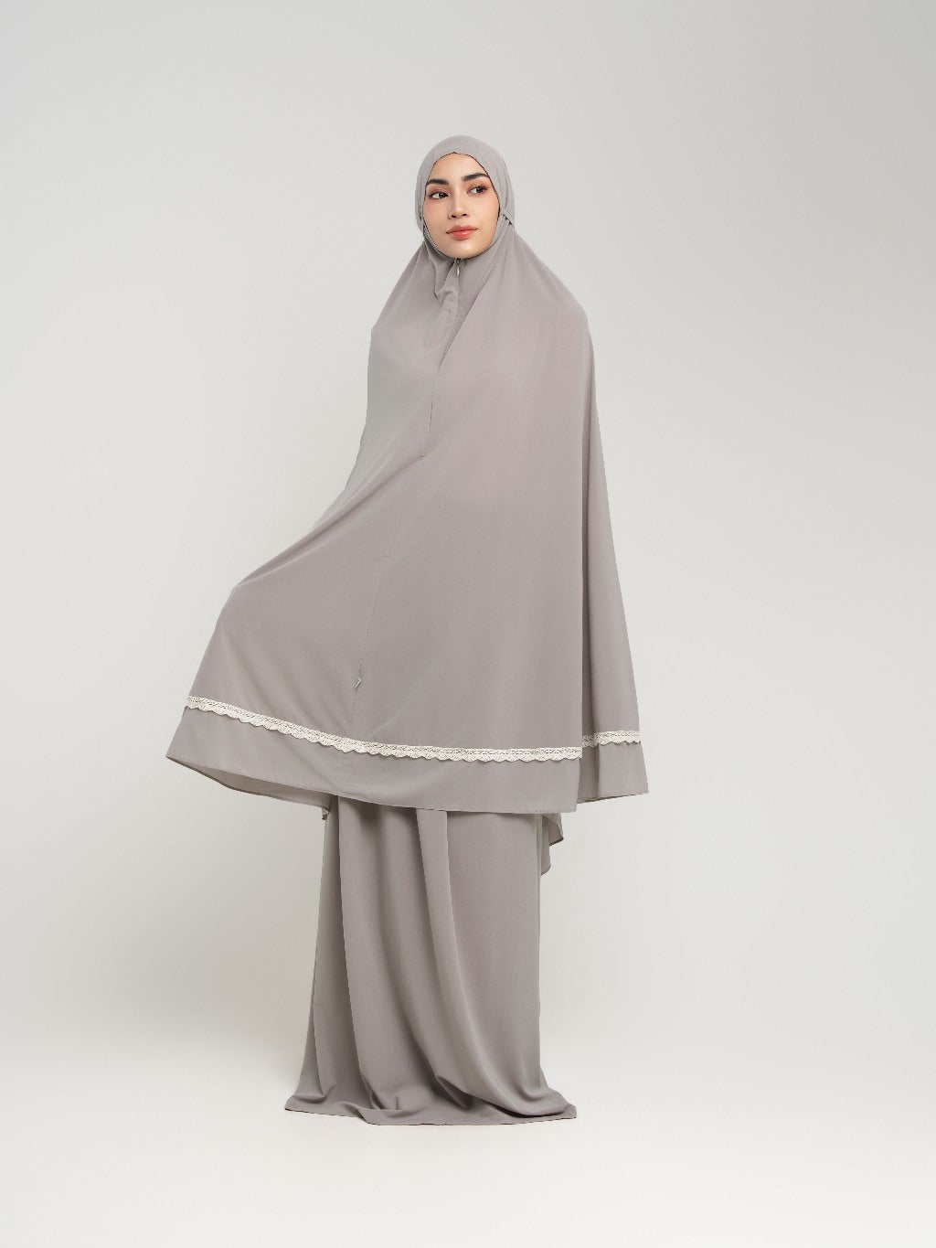 Mukena Travel Premium Samara Lace 1 Tone