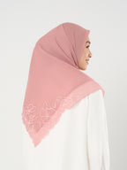 Napocut Hijab - Liyana Embroidery - Hijab Segiempat Paris Jepang Bordir Bunga Kristal Premium