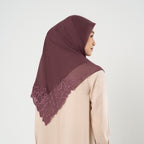 Liyana Embroidery - Hijab Segiempat Bordir Bunga Crystal
