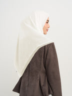 Runi Embroidery - Hijab Segi Empat Bordir Bunga Kristal