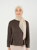 Ayara Embroidery - Hijab Segiempat Bordir Bunga Crystal