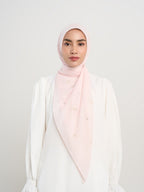 Kenna Embroidery - Crystal Flower Embroidered Square Hijab