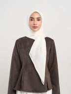 Kenna Embroidery - Crystal Flower Embroidered Square Hijab