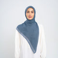 Mahra Embroidery - Hijab Segiempat Bordir Bunga Kristal