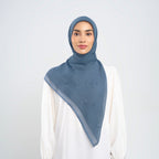 Mahra Embroidery - Hijab Segiempat Bordir Bunga Kristal
