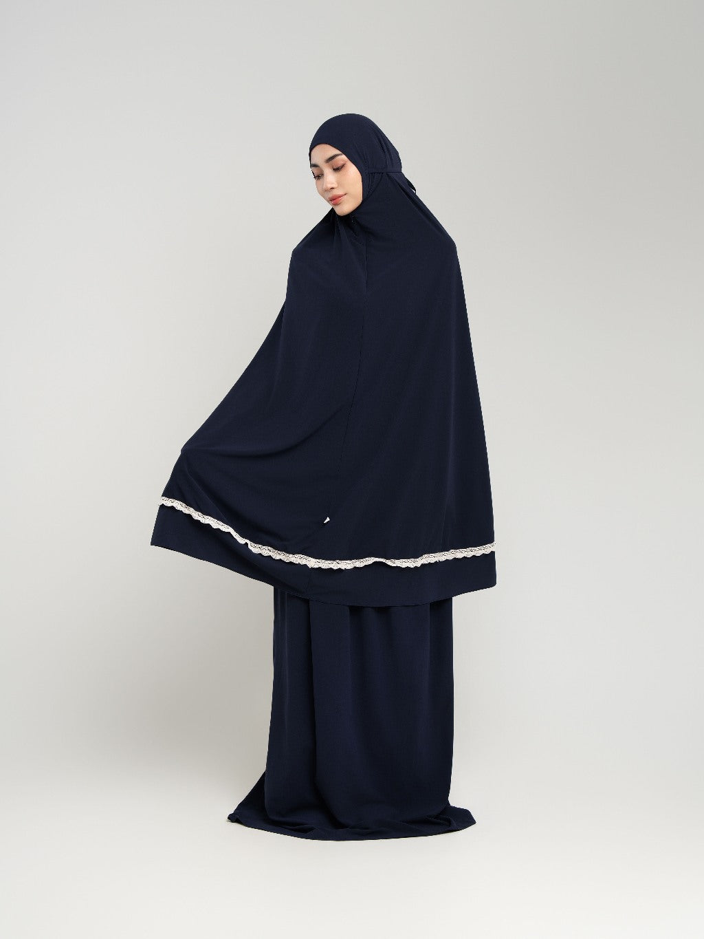 Mukena Travel Premium Samara Lace 1 Tone