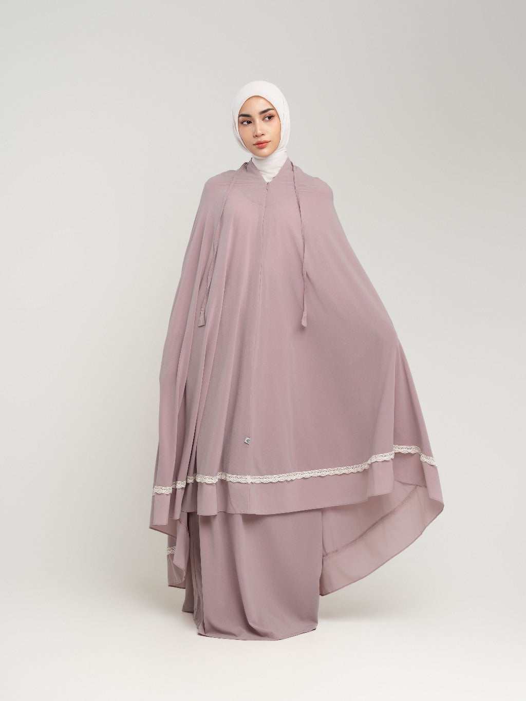 Mukena Travel Premium Samara Lace 1 Tone