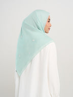 Kenna Embroidery - Crystal Flower Embroidered Square Hijab